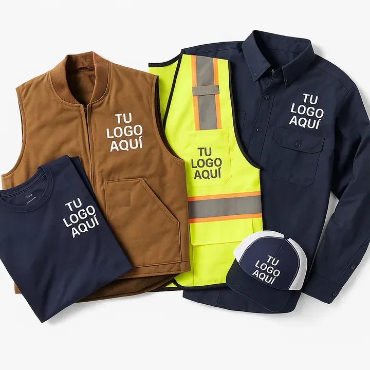 Ropa de trabajo personalizable: chaleco, chaleco de alta visibilidad, camisa, camiseta y gorra