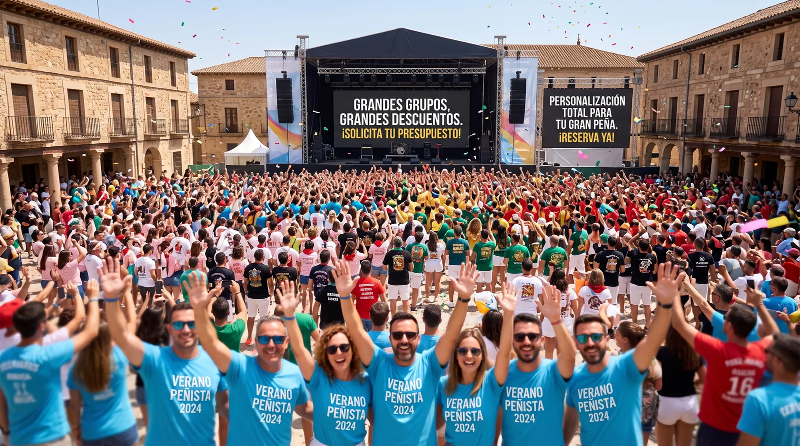 Camisetas personalizadas para peñas: grandes grupos, grandes descuentos
