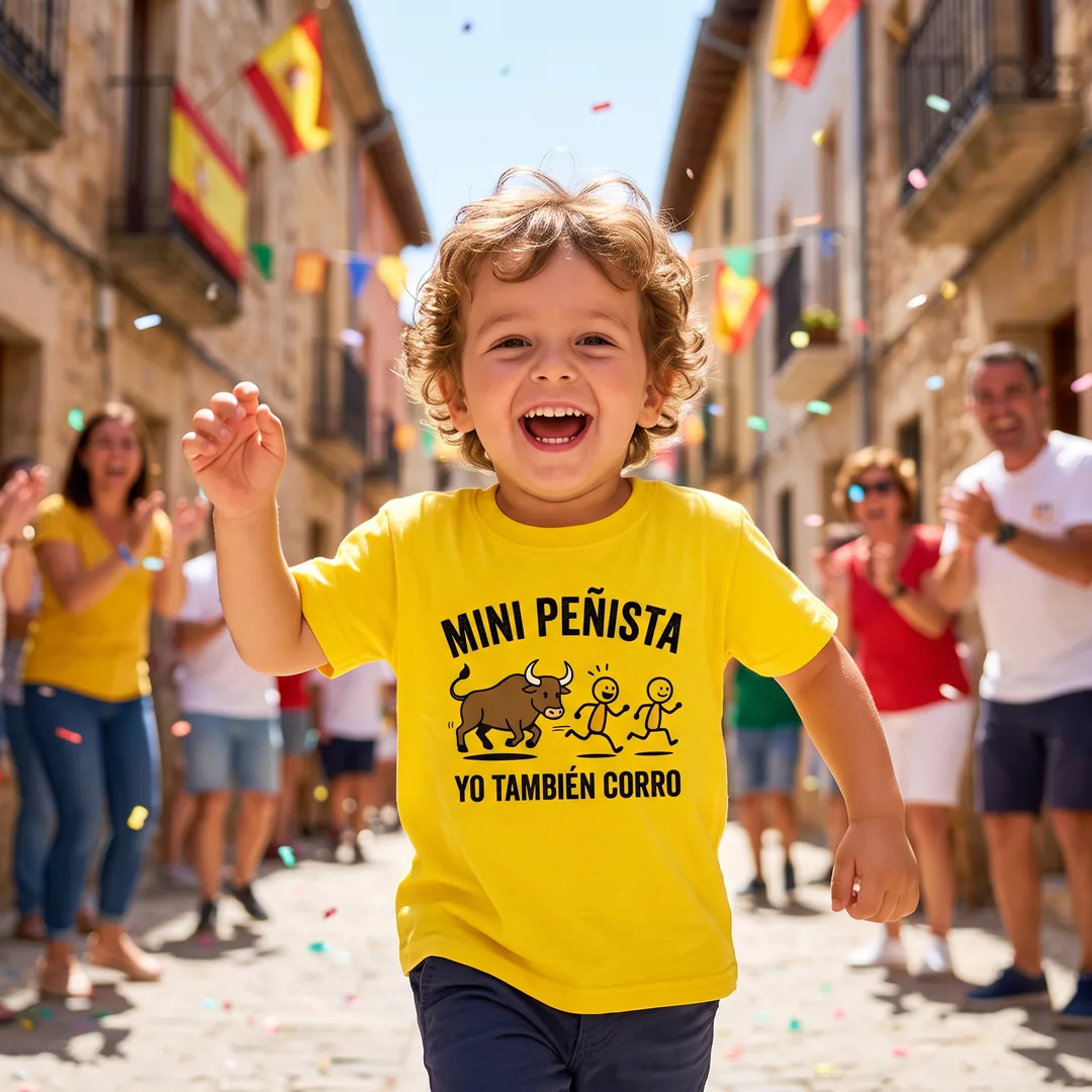 Camiseta infantil de peña para los más pequeños en las fiestas del pueblo