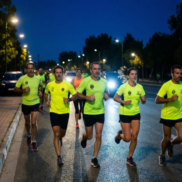 Camisetas DTF Fluorescente running nocturno equipo seguridad visibilidad