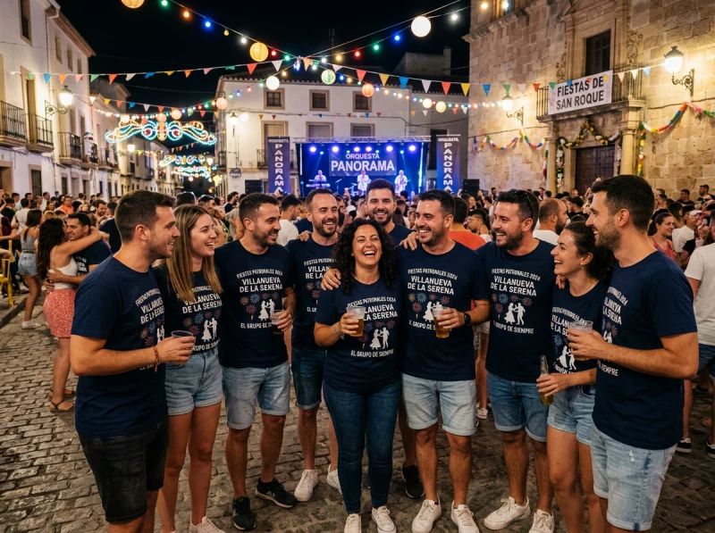 Camisetas para verbena y fiestas mayor personalizadas con diseño festivo