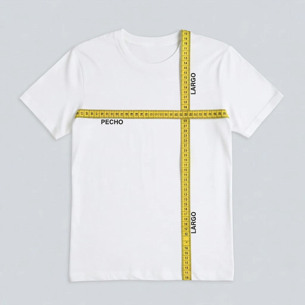 Cómo medir una camiseta personalizada: pecho de axila a axila y largo desde el hombro