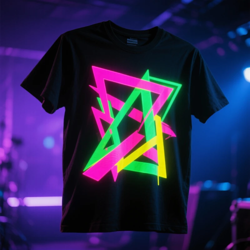 Camiseta personalizada con DTF Fluorescente neón UV exclusivo en España para festivales y peñas