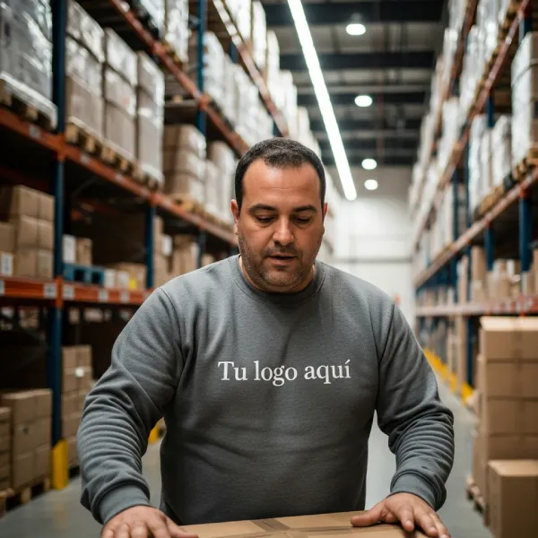 Sudadera corporativa personalizada con logo para empresas de logística