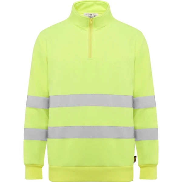 Sudadera Alta Visibilidad Media Cremallera Reflectante