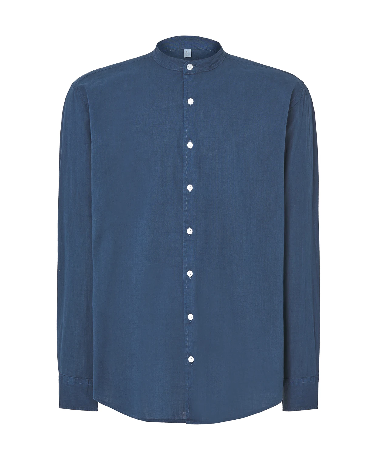 Camisa de Trabajo de Cuello Mao para Hombre