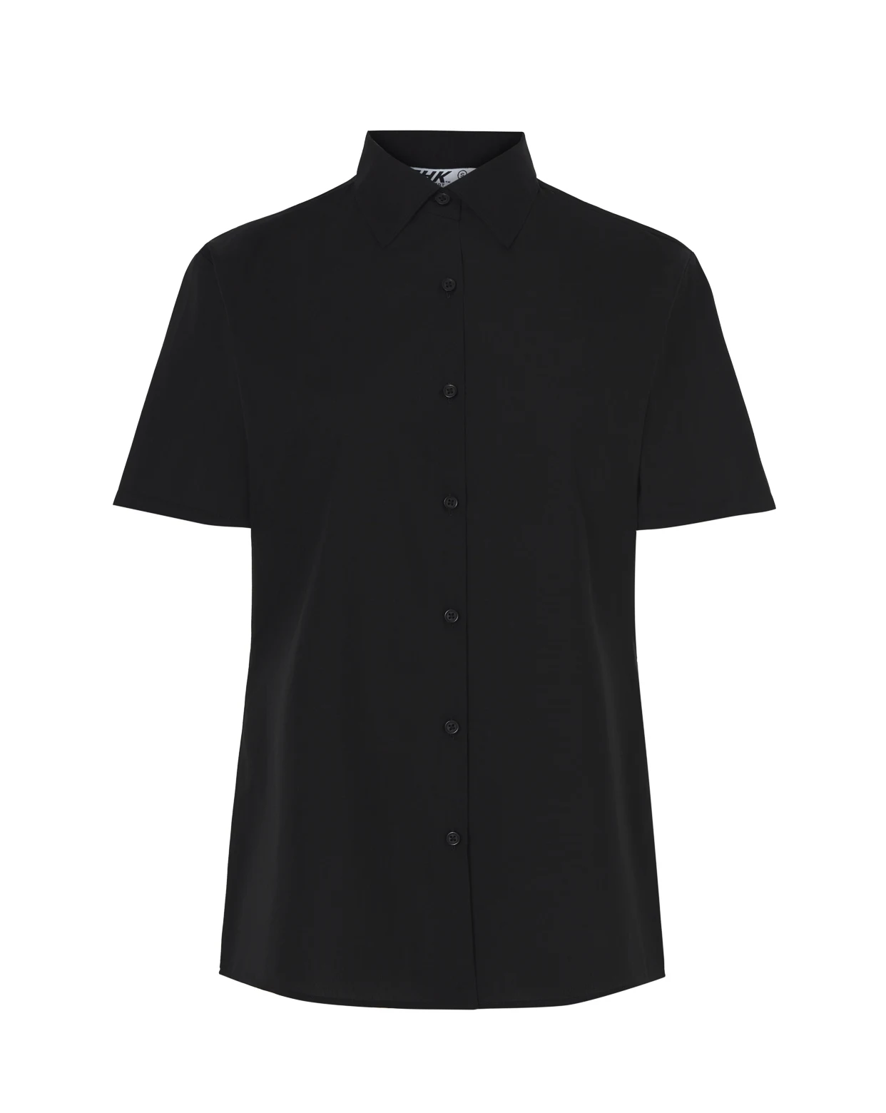 Camisa de Uniforme Manga Corta y Tapeta Oculta para Mujer